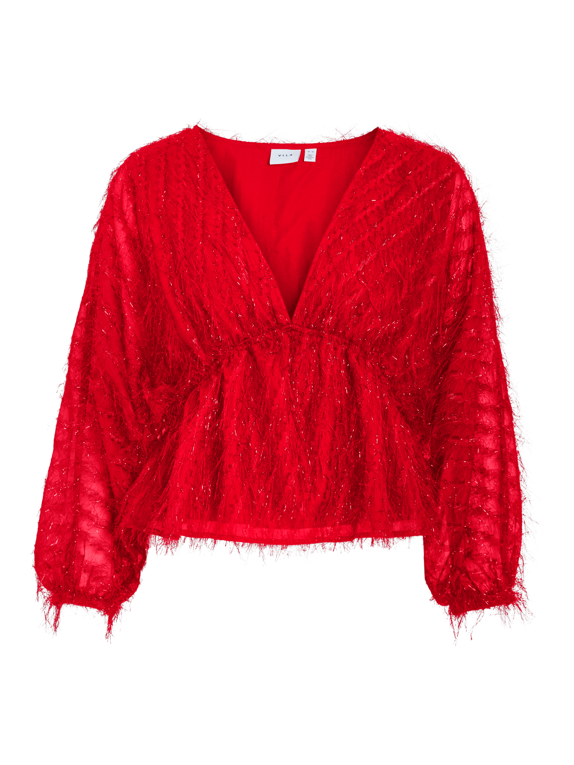 VIFEATHER Top - Racing Red - VERO MODA & VILA Bergvik